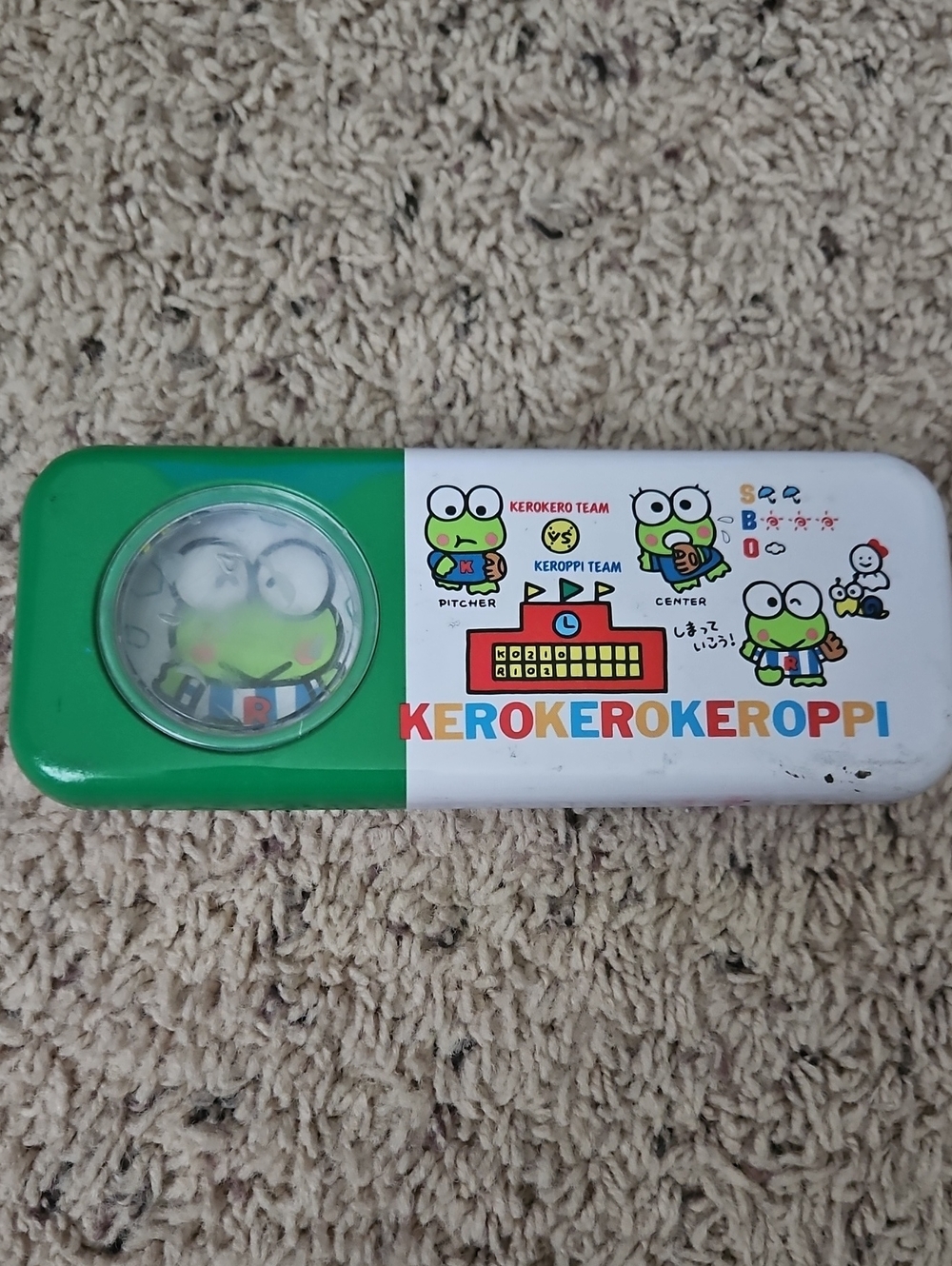 Vintage Keroppi Metal Pencil Case